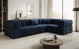 Designer Sofa Lazy L geschlossen in Samt
