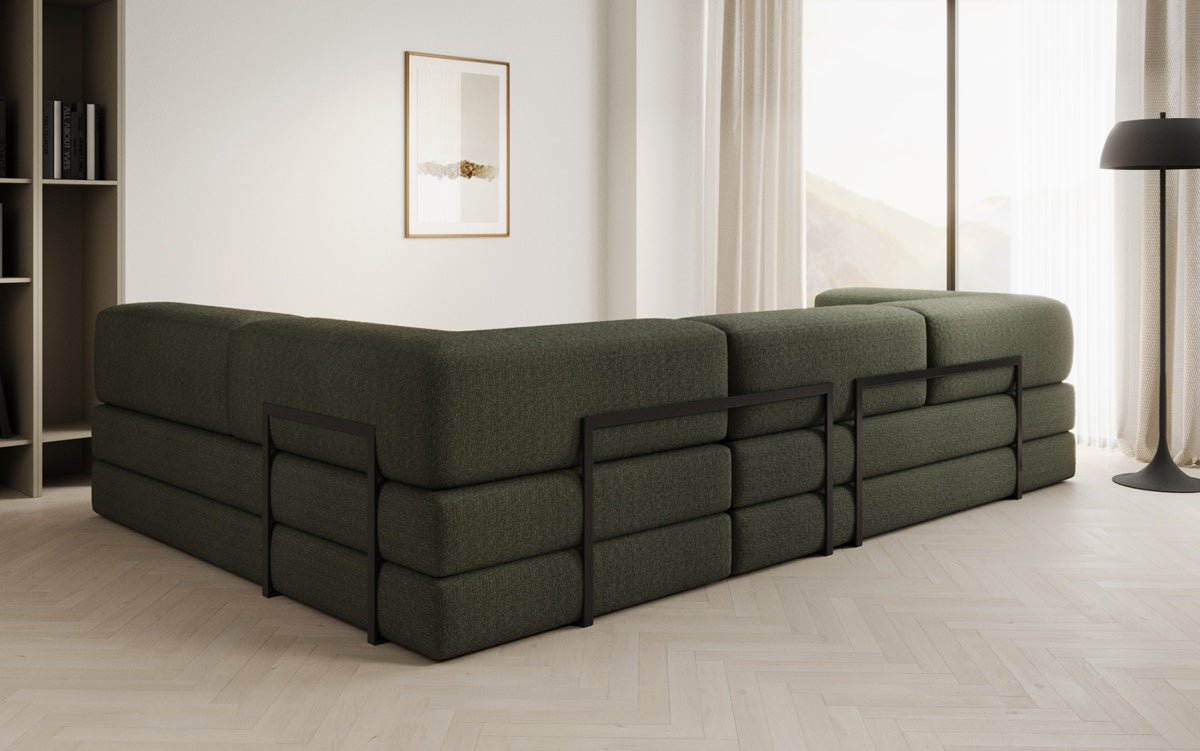 Designer Sofa Lazy L in Bouclé