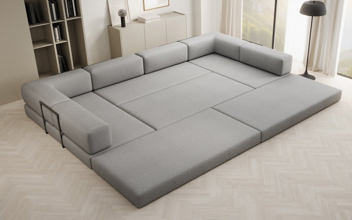 Designer Sofa Lazy U in Bouclé