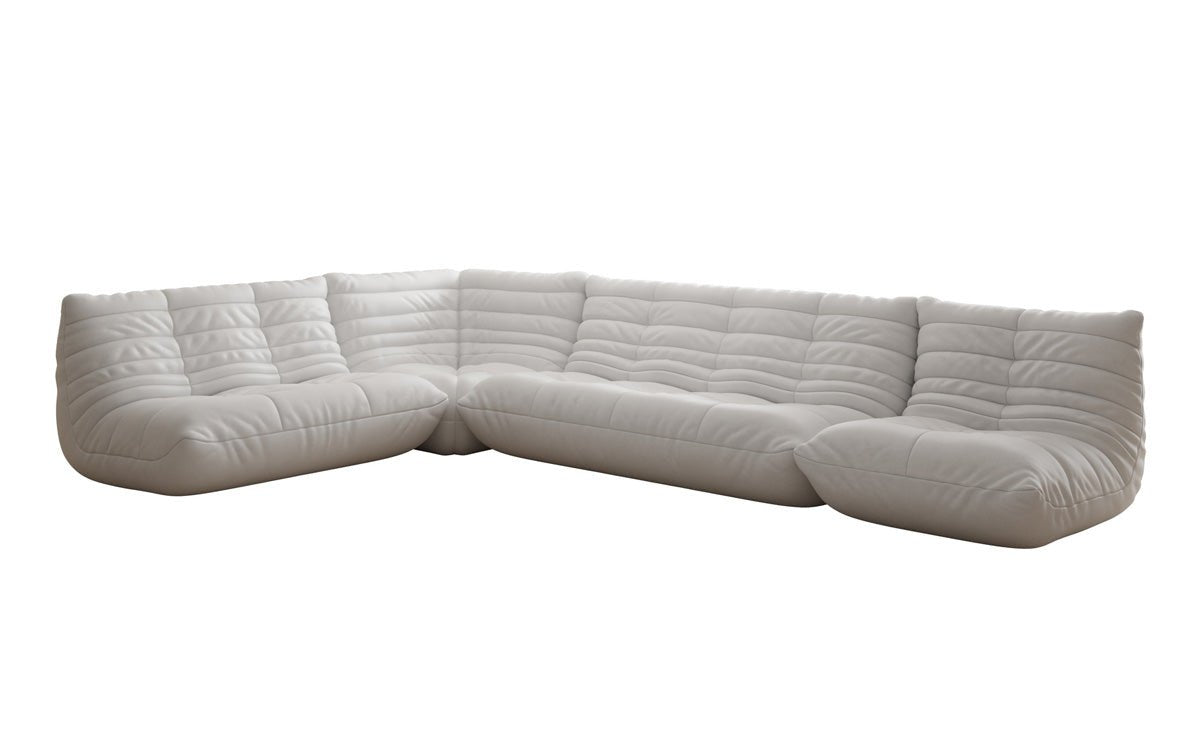 Designer Sofa Wohnlandschaft Calmo in Echtleder