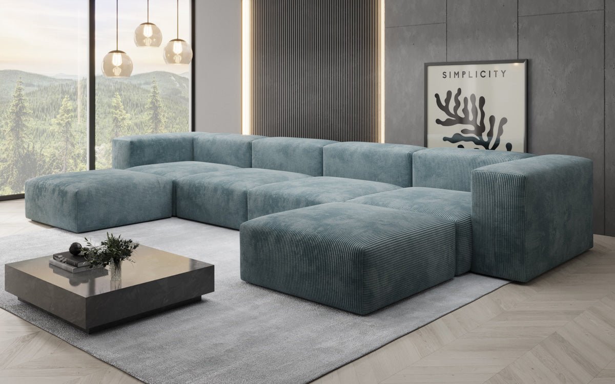 Designer U Sofa Snug in Cord