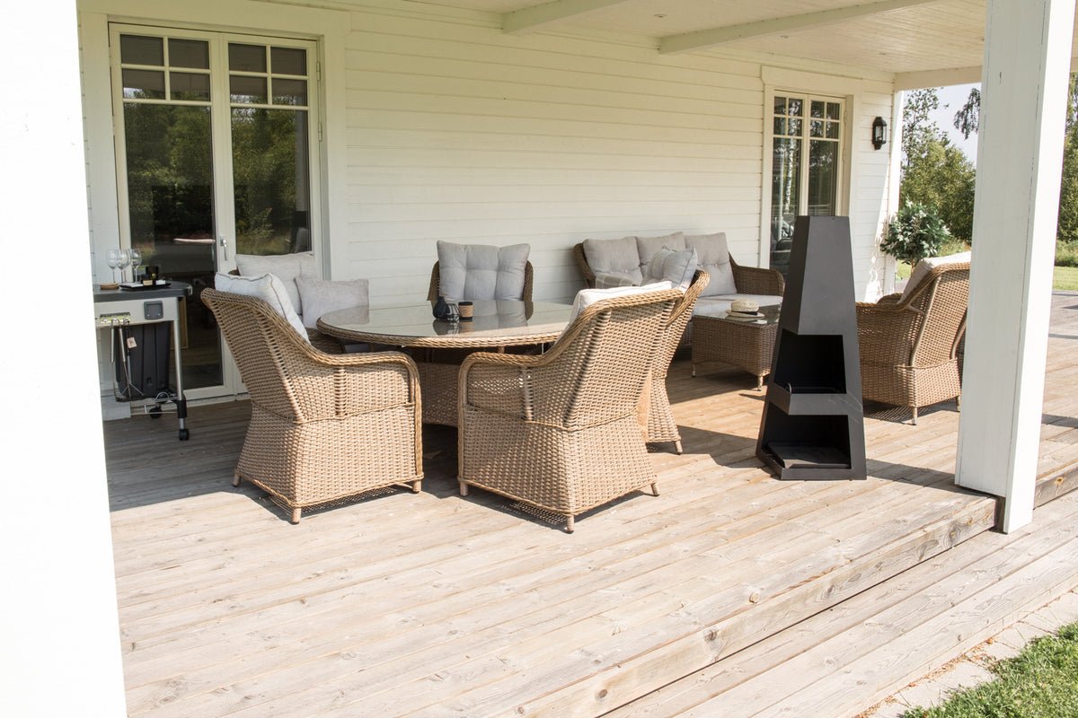 Feuerkorb Alvar - quadratischer Feuerkorb in Schwarz