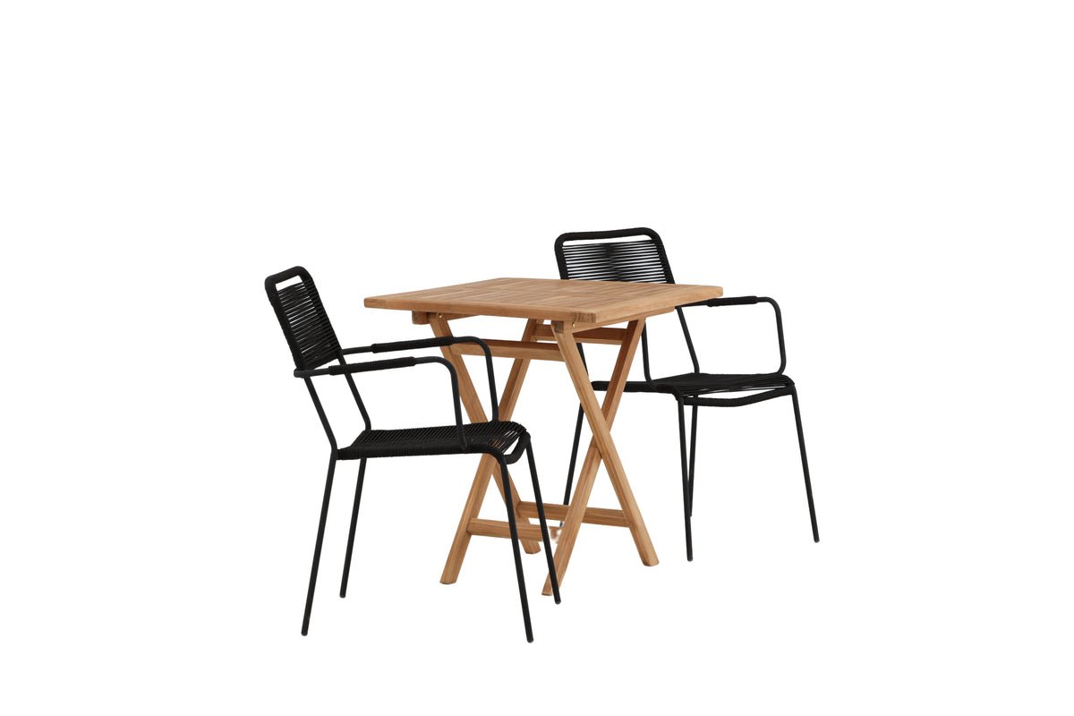 Garten Cafegruppe Elbe – 3-teiliges Gartenmöbel-Set 70x70 cm