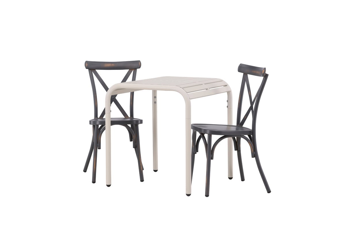 Garten Cafegruppe Narvis – 3-teiliges Gartenmöbel-Set 70x70 cm