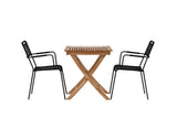 Garten Cafegruppe Zivano – 3 teiliges Set mit Teakholz-Tisch