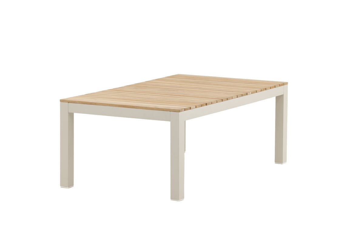 Garten Couchtisch Alanu - ein Materialmix aus Aluminium und Teakholz