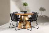 Garten Essgruppe Amano – 5-teiliges Gartenmöbel-Set mit rundem Tisch in 2 Farben