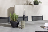 Garten Essgruppe Amaro – 7-teiliges Gartenmöbel-Set in Schwarz Weiß