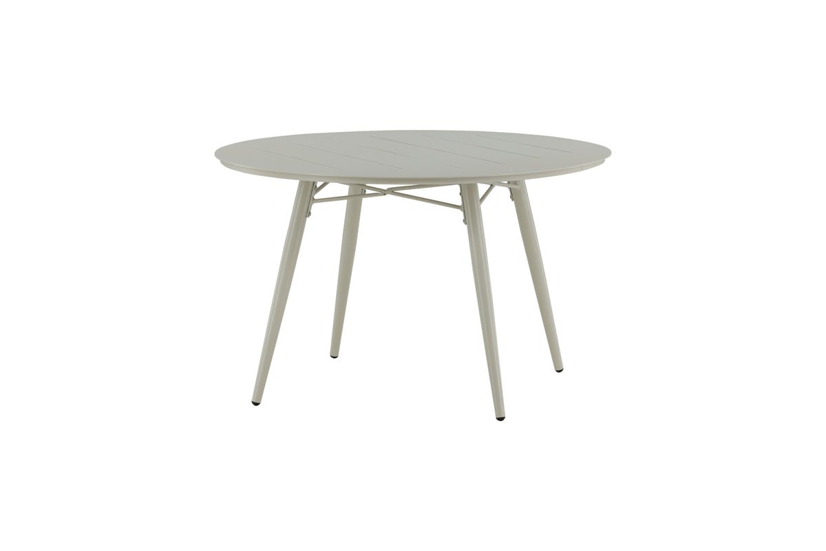 Garten Esstisch Arbor - Ø 120cm aus beigem Aluminium