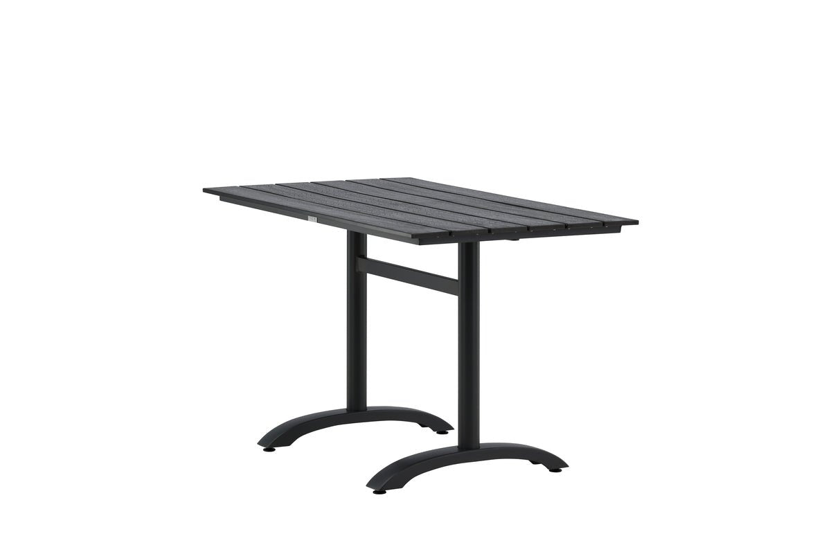 Garten Esstisch Salento - 120x90 cm in Schwarz mit einer Tischplatte aus Aintwood