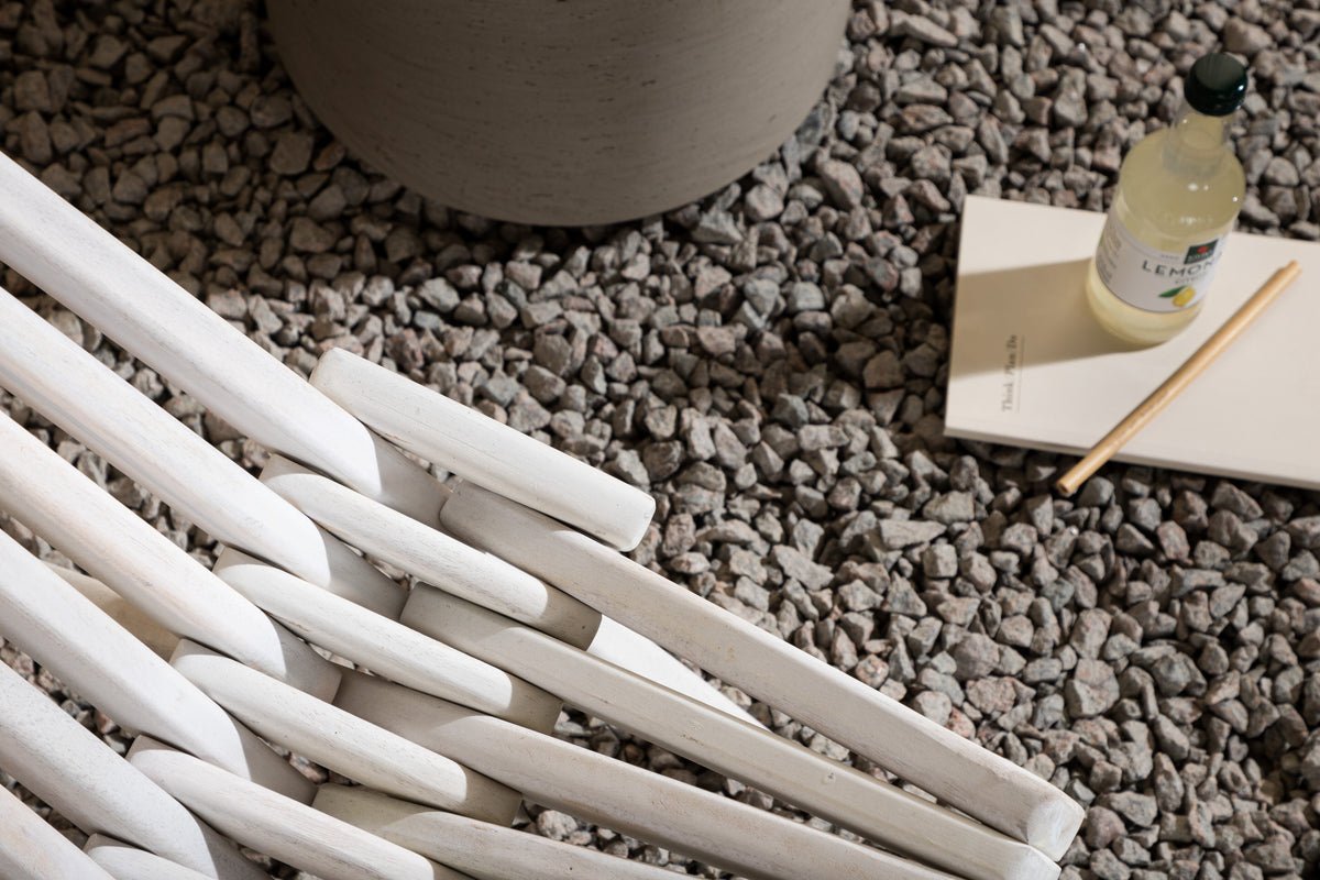 Garten-Loungesessel Active - aus Akazienholz in Weiß