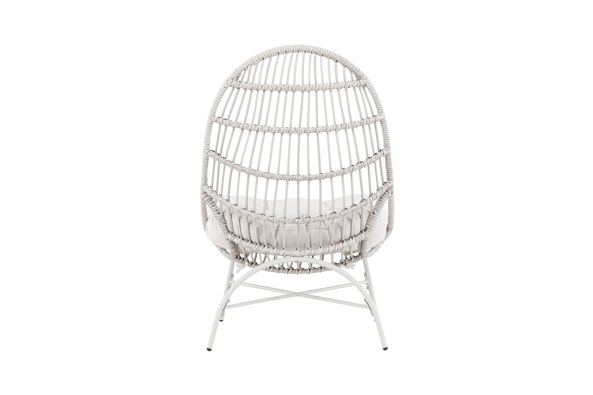 Garten- Loungesessel Anne - Aus Polyester und Stahl in Beige