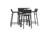 Garten Loungeset Cavina – 5-teiliges Set aus Akazienholz in Schwarz