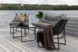 Garten Loungeset Marvella – 4-teiliges Outdoor-Sofa-Set in Schwarz mit Polstern