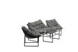 Garten Loungeset Marvella – 4-teiliges Outdoor-Sofa-Set in Schwarz mit Polstern