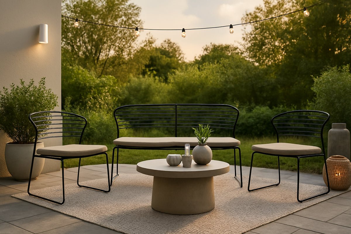 Garten-Sitzgruppe Blueberry - inklusive grauen Kissen