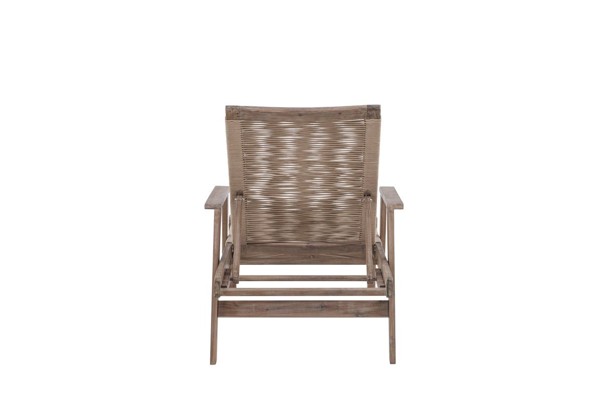 Garten Sonnenliege Ferano - verstellbar aus Akazienholz & Polyesterseil