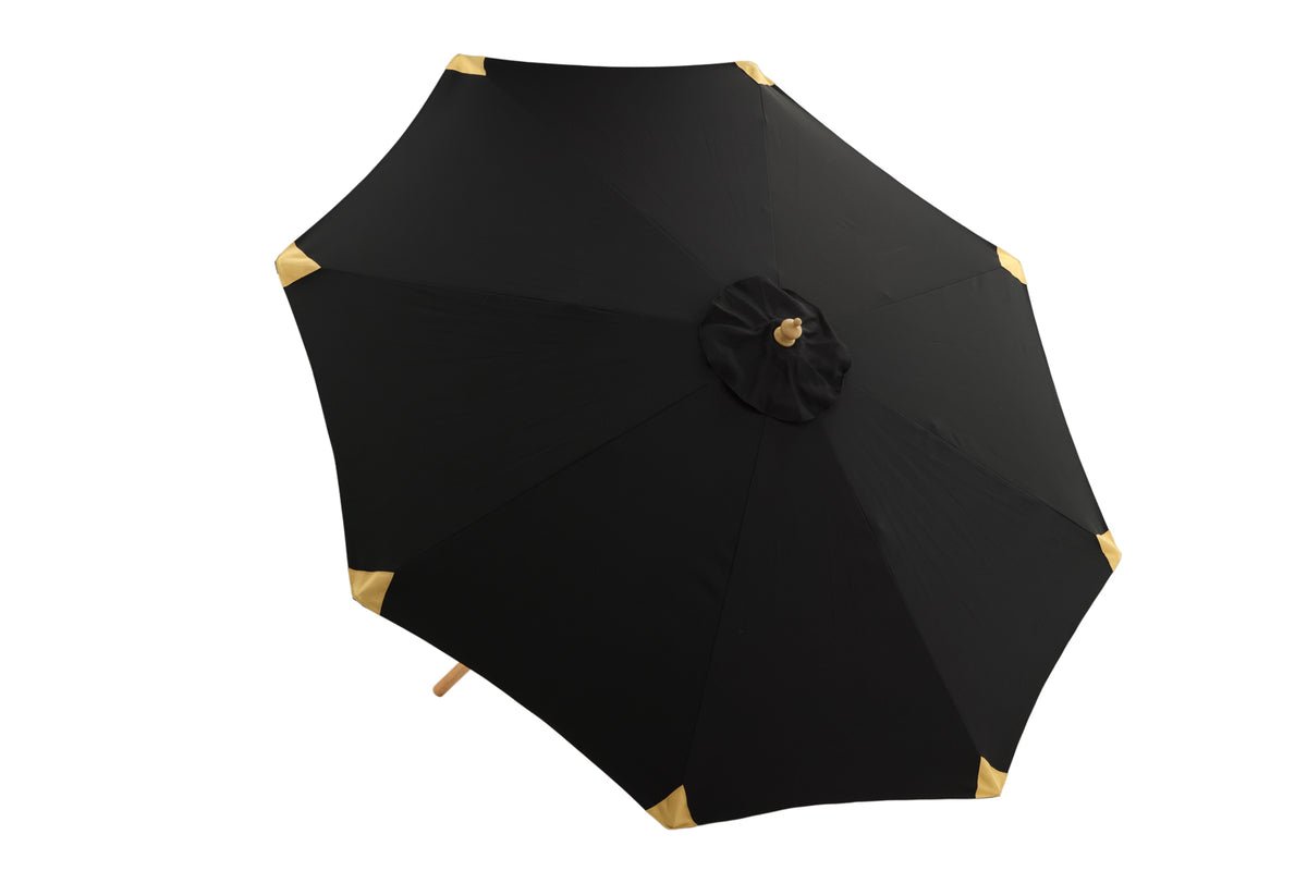 Garten Sonnenschirm Boho – Ø270 cm in wahlweise Schwarz oder Grau