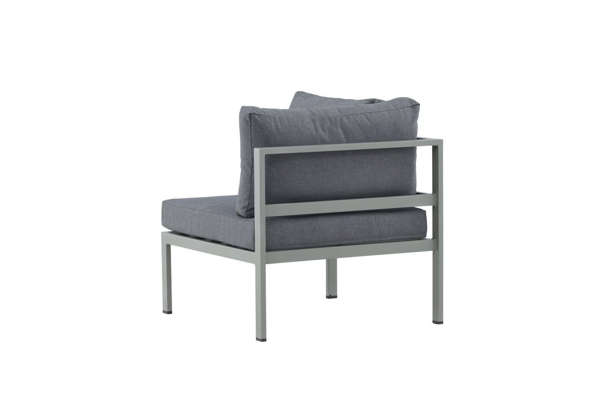 Gartenbank Eckmodul Borelio - Aus Aluminium in den Farben Khaki und Beige