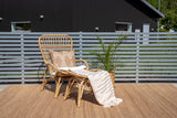 Gartenstuhl Elena - aus Rattan in Holzoptik