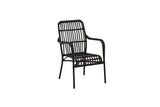 Gartenstuhl Tivaro - aus Rattan in Schwarz
