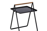 Gartentisch Moyo - ein Beistelltisch mit quadratischer Tischplatte und einem Griff aus Teakholz