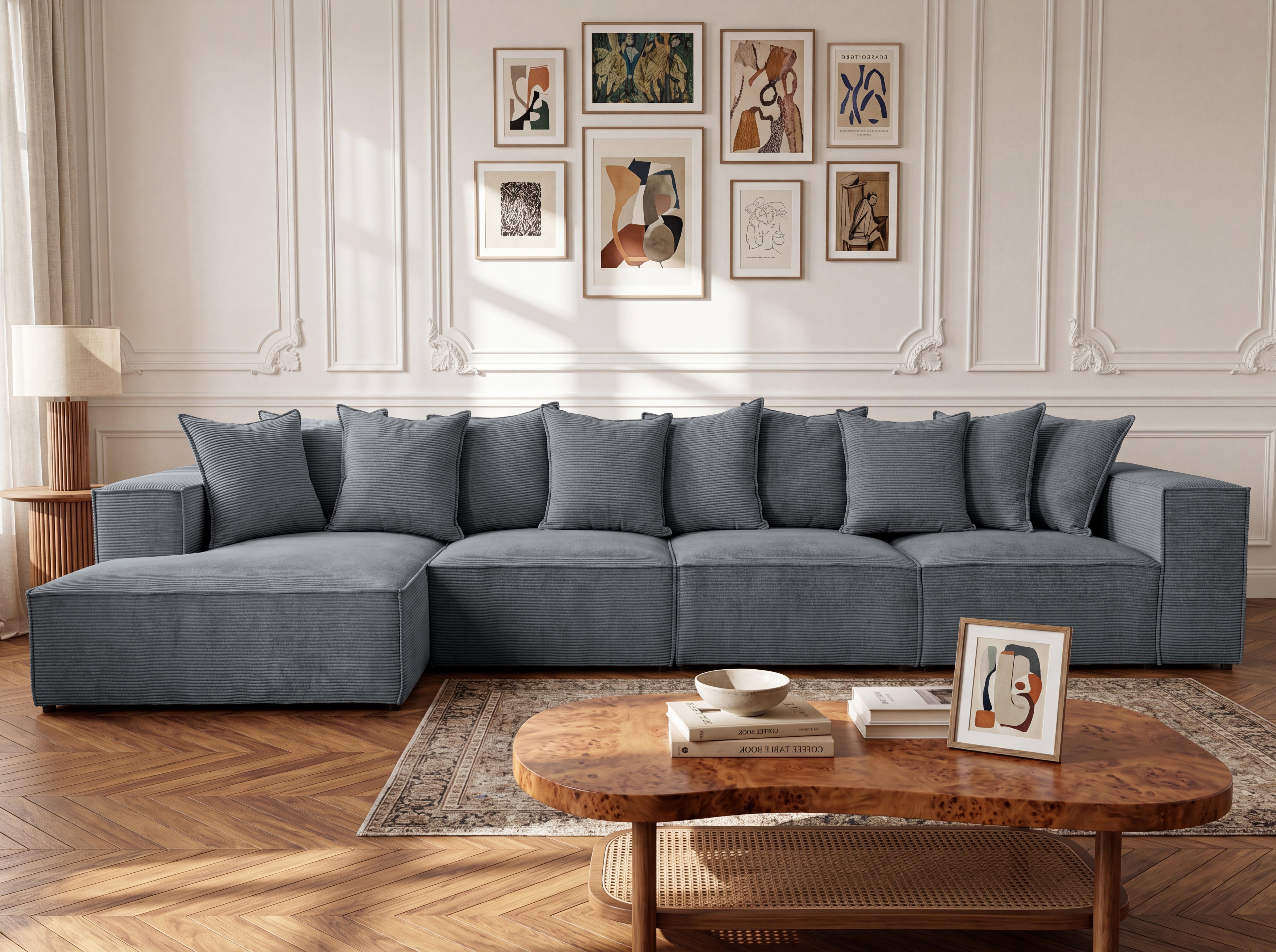 Designer Sofa Largo L Maxi in Cord