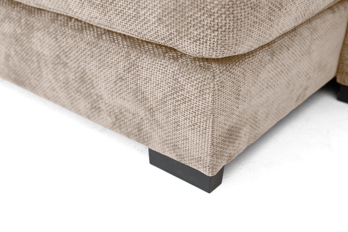 Designer Sofa Selena L mit Schlaffunktion in Strukturstoff