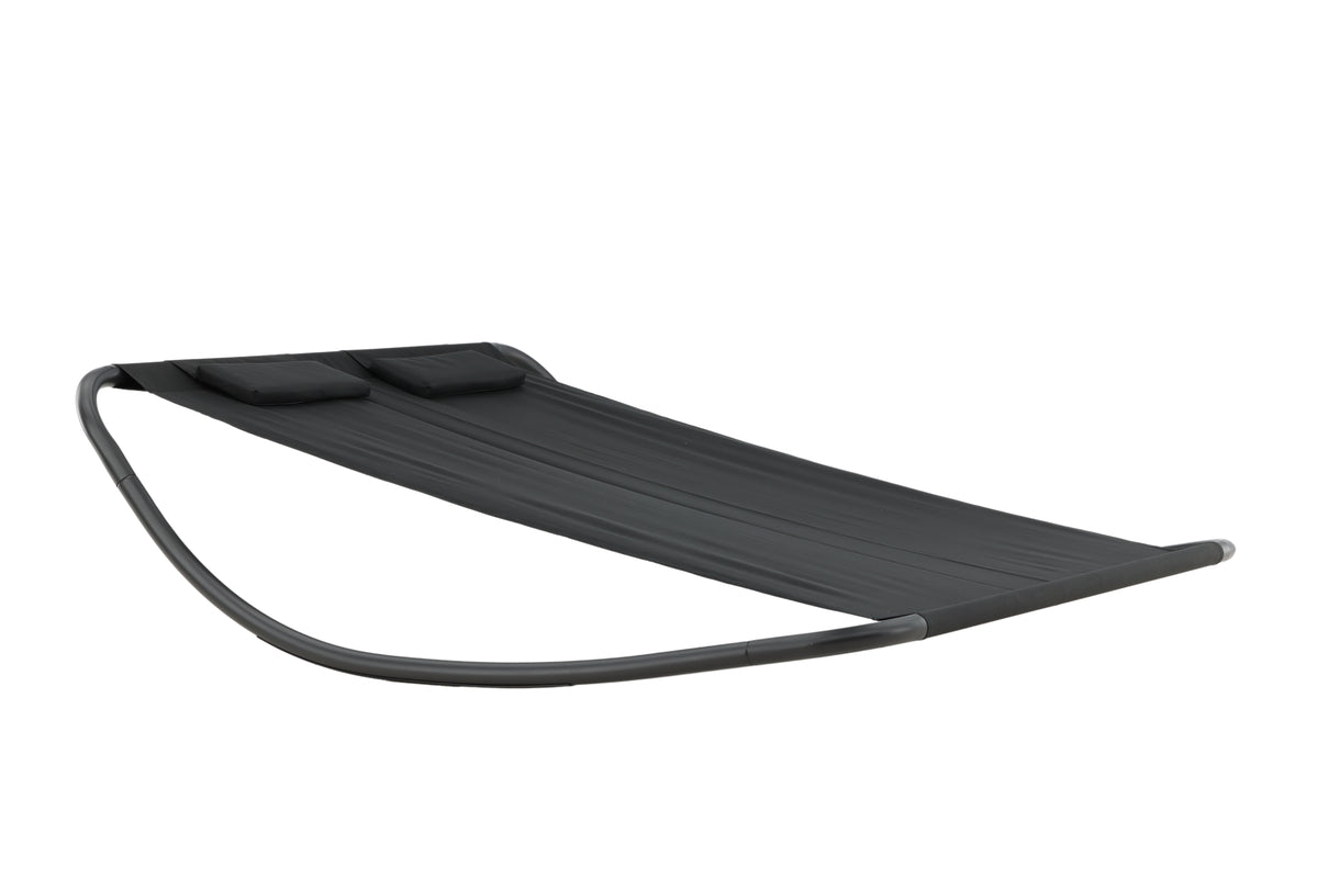 Sonnenliege Comfort - aus Polyester in Schwarz