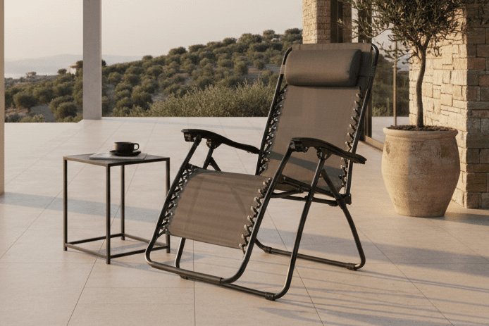 Sonnenliege Trainline - in wahlweise Grau oder Schwarz mit Faltfunktion