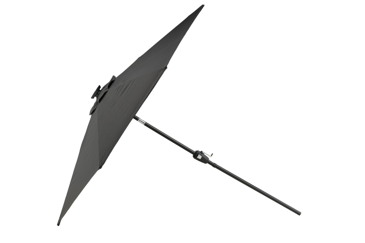 Sonnenschirm Lightning – Ø270 cm in wahlweise Schwarz oder Grau