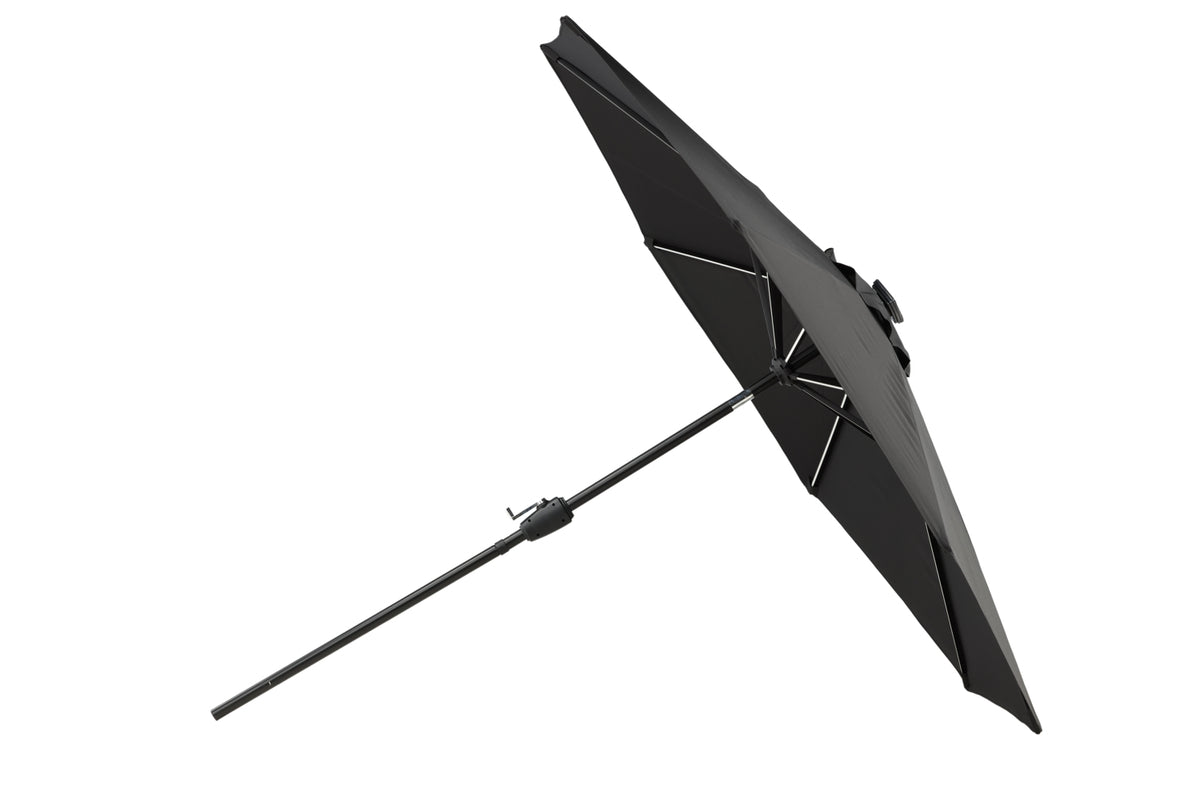 Sonnenschirm Lightning – Ø270 cm in wahlweise Schwarz oder Grau