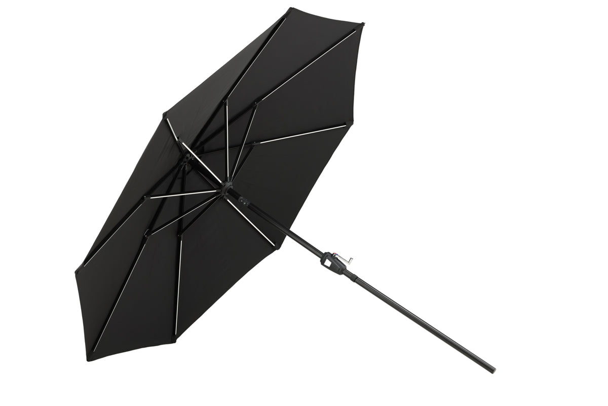 Sonnenschirm Lightning – Ø270 cm in wahlweise Schwarz oder Grau