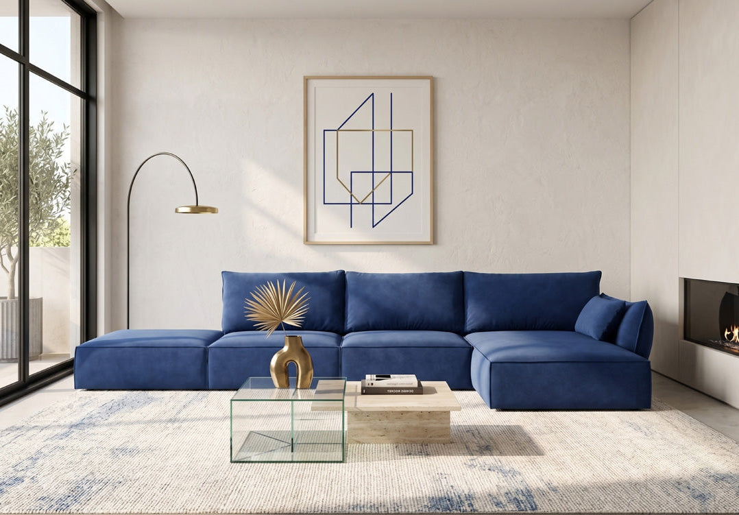 Designer Sofa Nuvola L Open in Samt