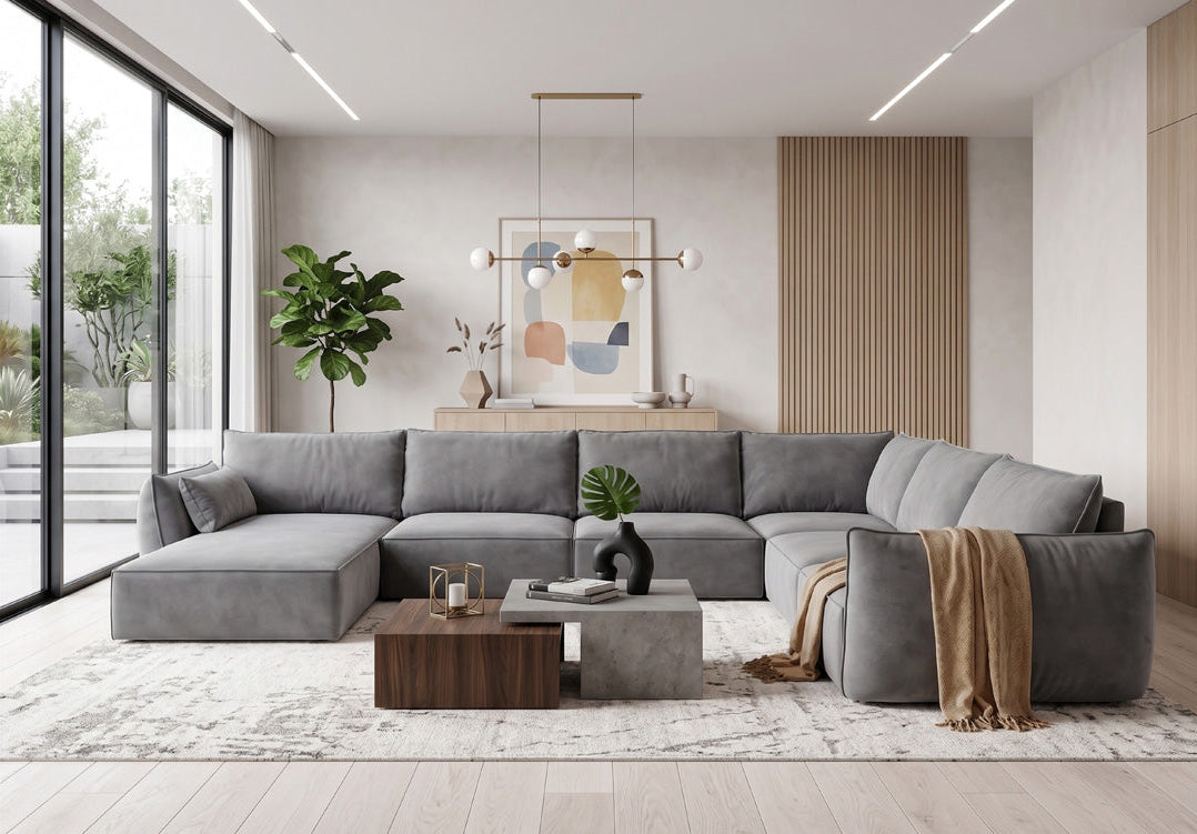 Designer Sofa Nuvola U in Samt