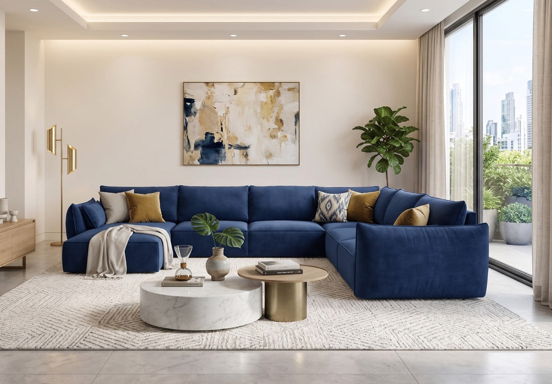 Designer Sofa Nuvola U in Samt