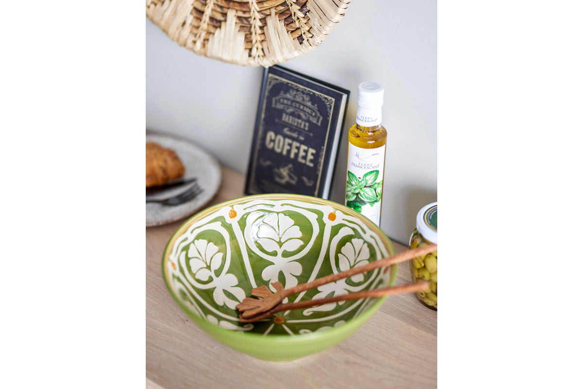 Schale Hakuna - Steingut handbemalt in Grün