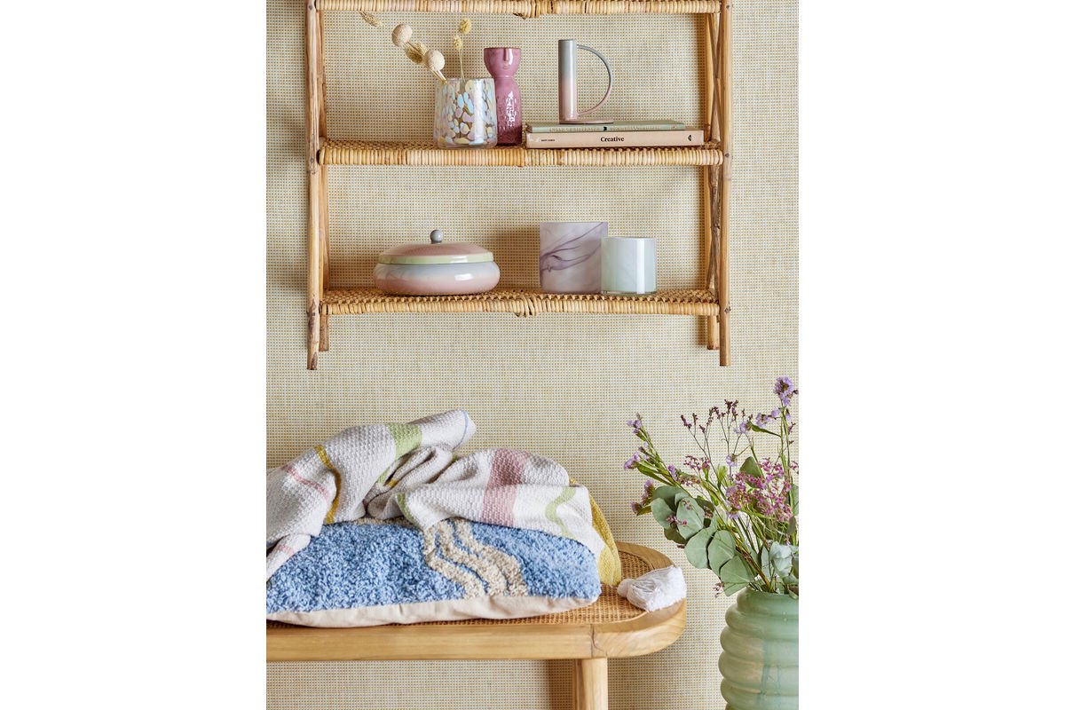 Überwurfdecke Lumi - Natur, aus recycelter Baumwolle