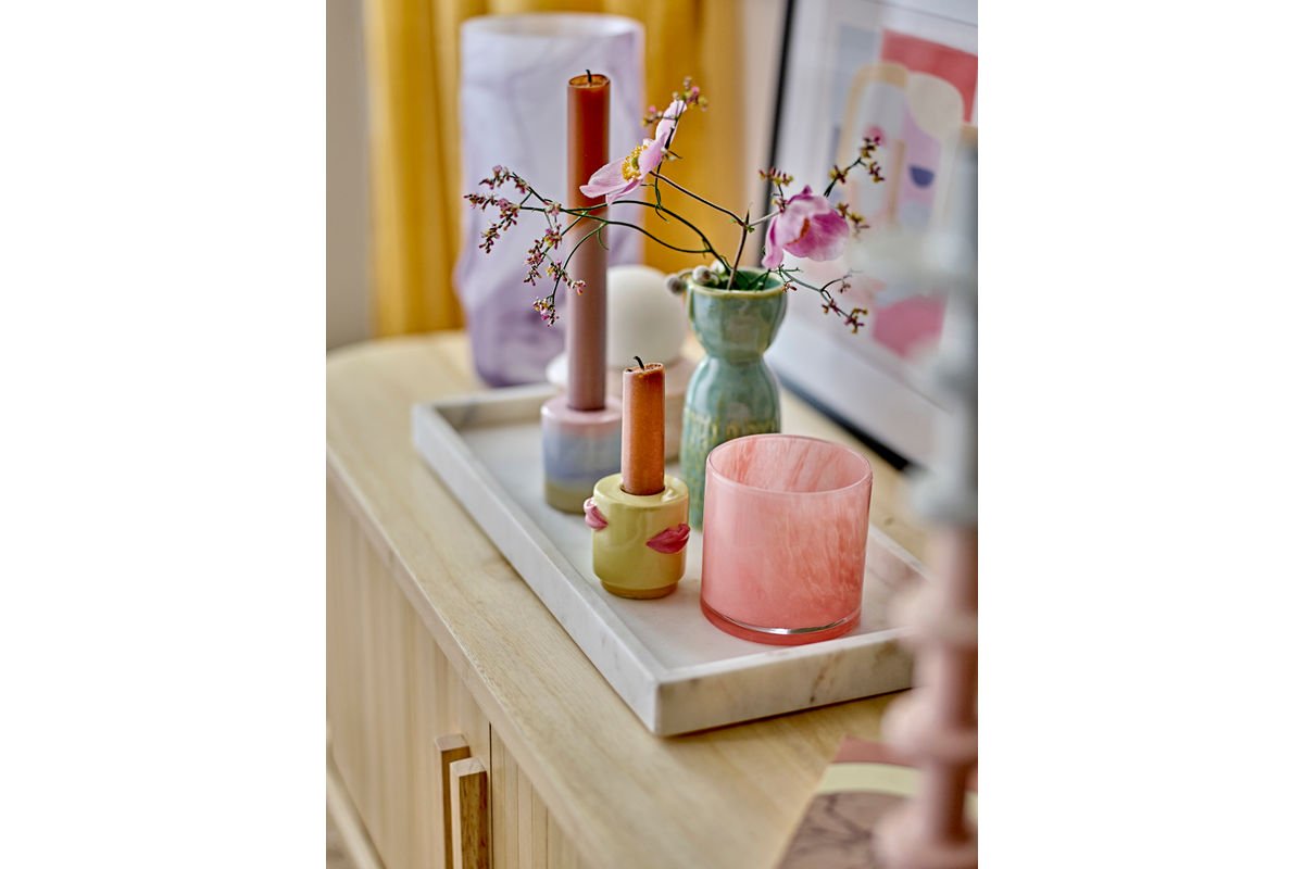 Vase Yara - Grün, aus Steingut