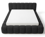 Designer Polsterbett Como in Cord mit Stauraum – Anthrazit