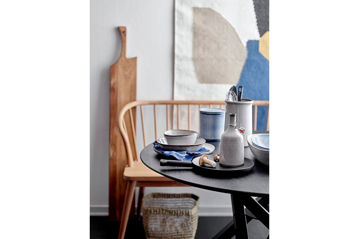 Geschirrset Tokio – Gesprenkelte Glasur mit dunklem Rand (12-teilig)