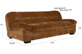 Sofa Talaro mit gerafftem Samtbezug