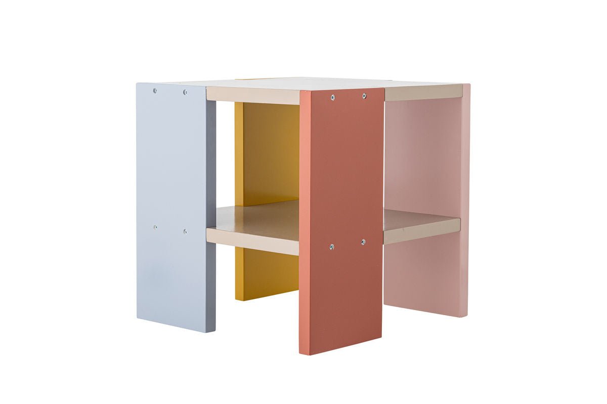 Kindertisch Justus - quadratischer Tisch aus FSC-MDF mit bunten Seiten