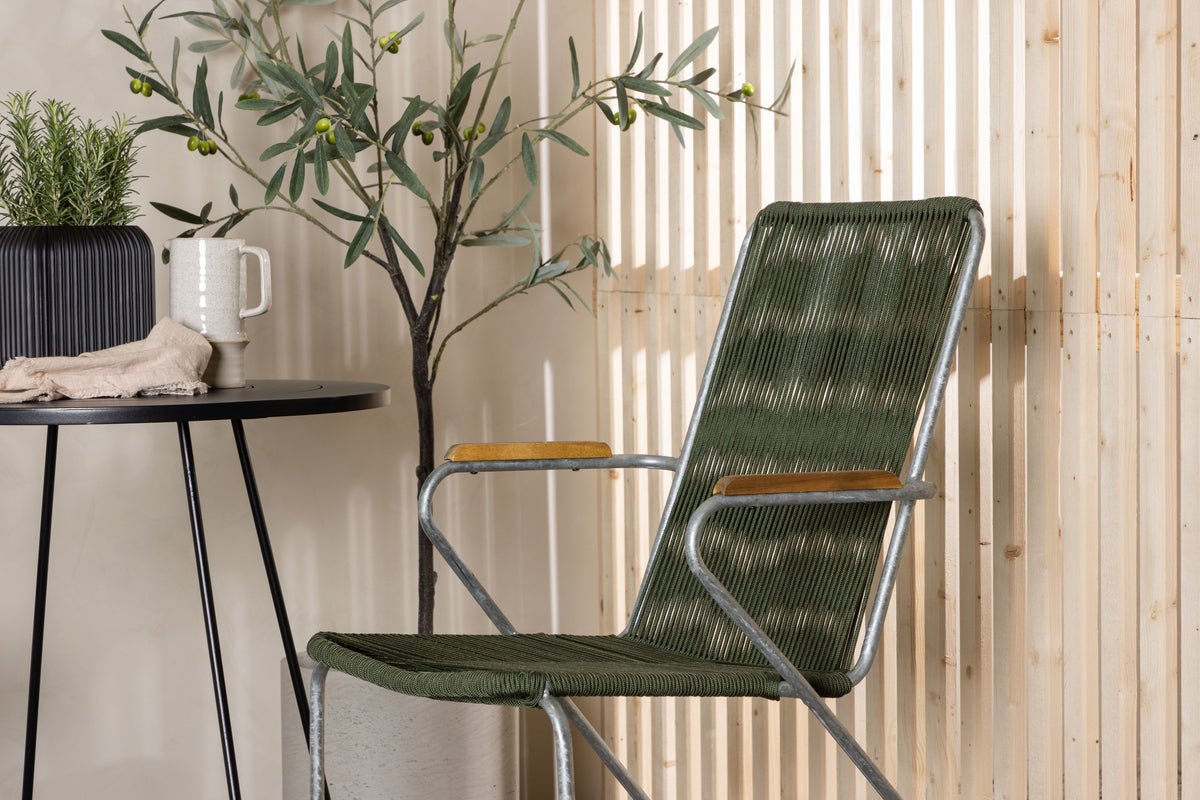 Garten Cafegruppe Malte – 3-teiliges Gartenmöbel-Set mit grünen Stühlen