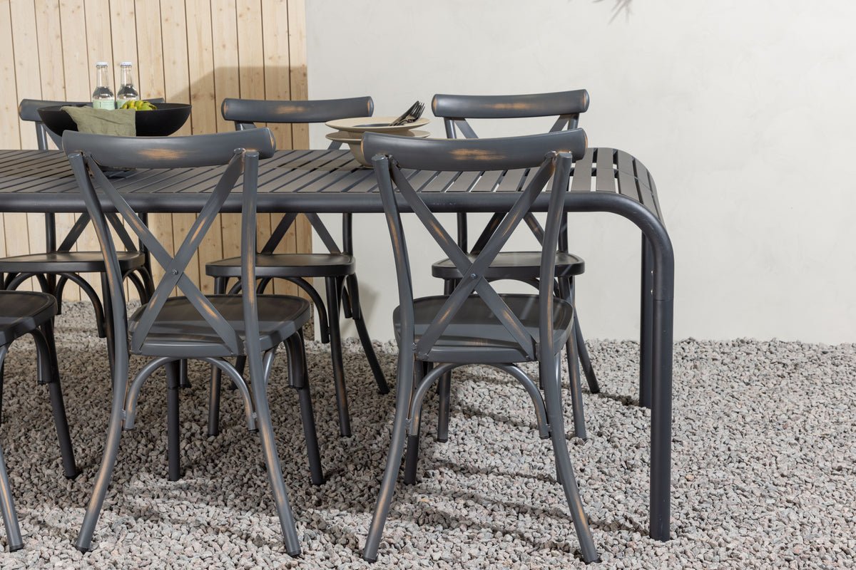 Garten Essgruppe Canggu – 7-teiliges Gartenmöbel-Set aus Aluminium