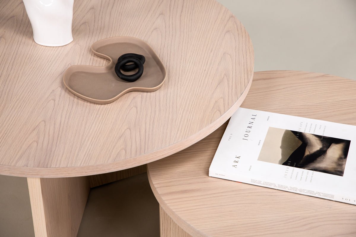 Couchtisch Allan Set - 2 Tische mit Holzoptik