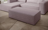 Beistellhocker Vasto in Strukturstoff – Taupe
