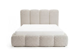 Designer Polsterbett Perla in Bouclé – Beige