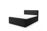 Boxspringbett Elin Samt mit Stauraum – Schwarz