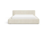 Designer Polsterbett Theo in Cord mit Stauraum – Beige